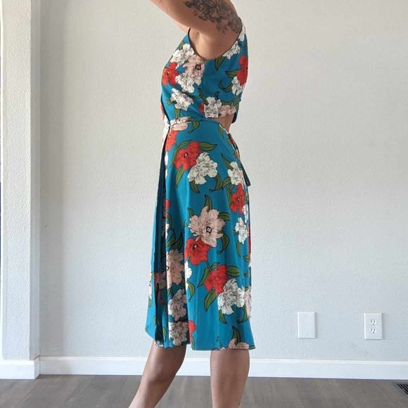 Lulu's 'Country Club' Teal Wrap Dress - NWOT - S - Picture 4 of 5